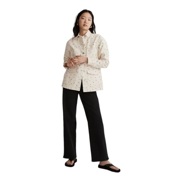 Madewell Denim Daisy Chore Jacket Classic Light Wash Workwear Style | XS NWT - Picture 5 of 11